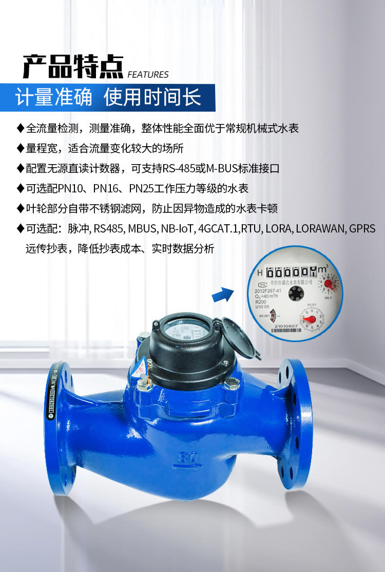 NB遠(yuǎn)傳WS垂直螺翼式冷水表