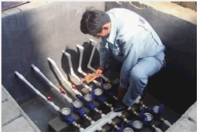 大連脈沖水表安裝現場